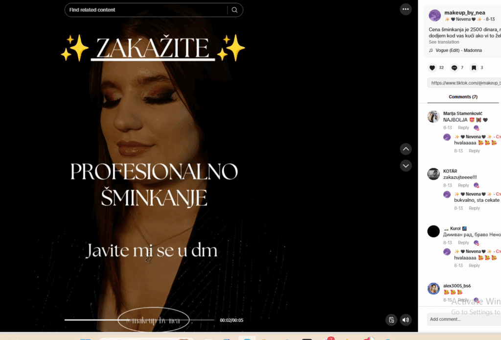 Inače pojedini gradjani su naveli da se Nevena Milosavljević klala pse po Beogradu prepoznata i kao navodna šminkerka.