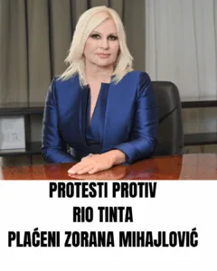 protesti protiv Rio Tinta plaćeni kaže Zorana Mihajlović 02.12.2025.