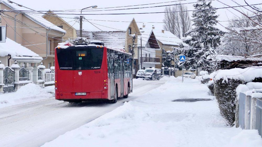 Problemi zbog snega na četiri linije gradskog javnog prevoza 9