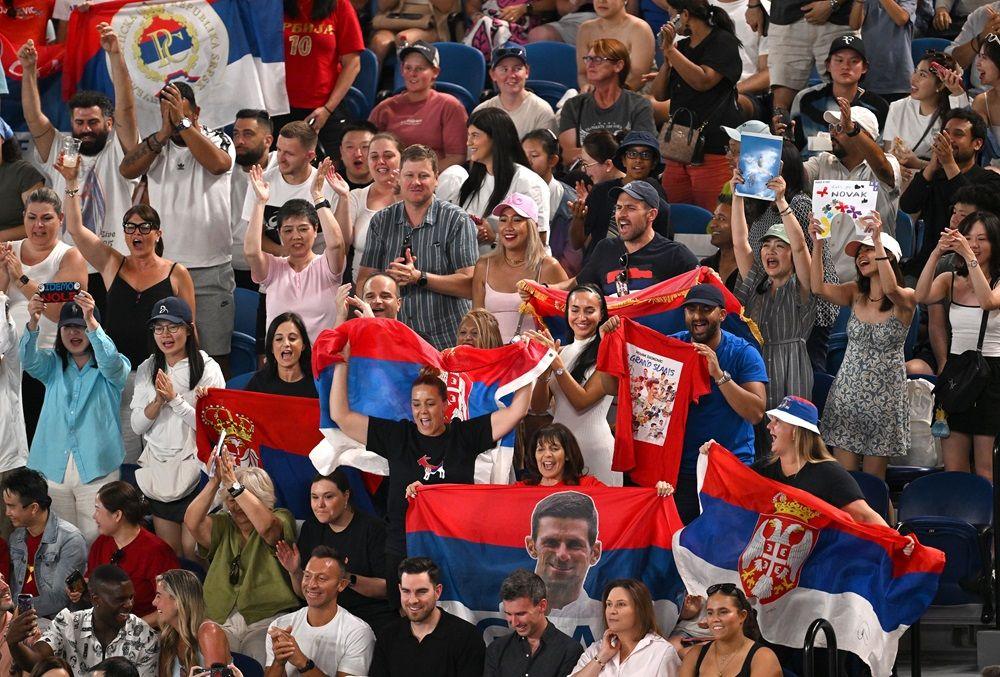 novak đoković, navijači novaka đokovića na australijan openu