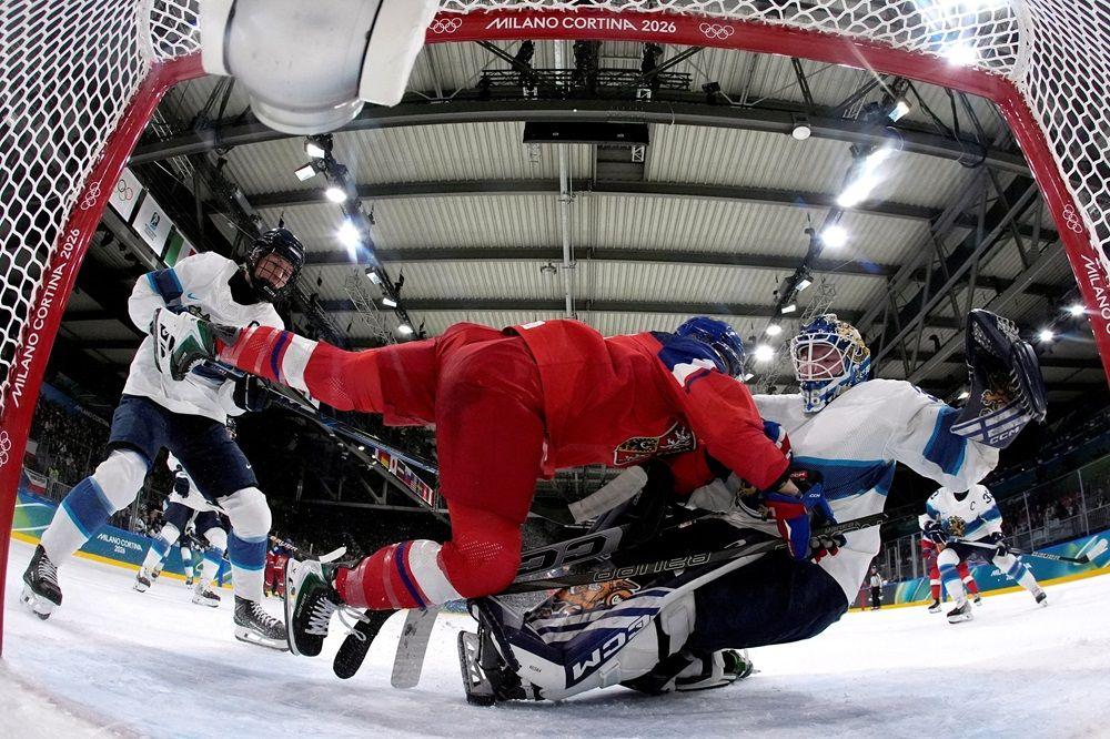 hokej na ledu, hokeja&scaron;ka utakmica Finske i Če&scaron;ke na Zimskim olimpijskim igrama u Italiji