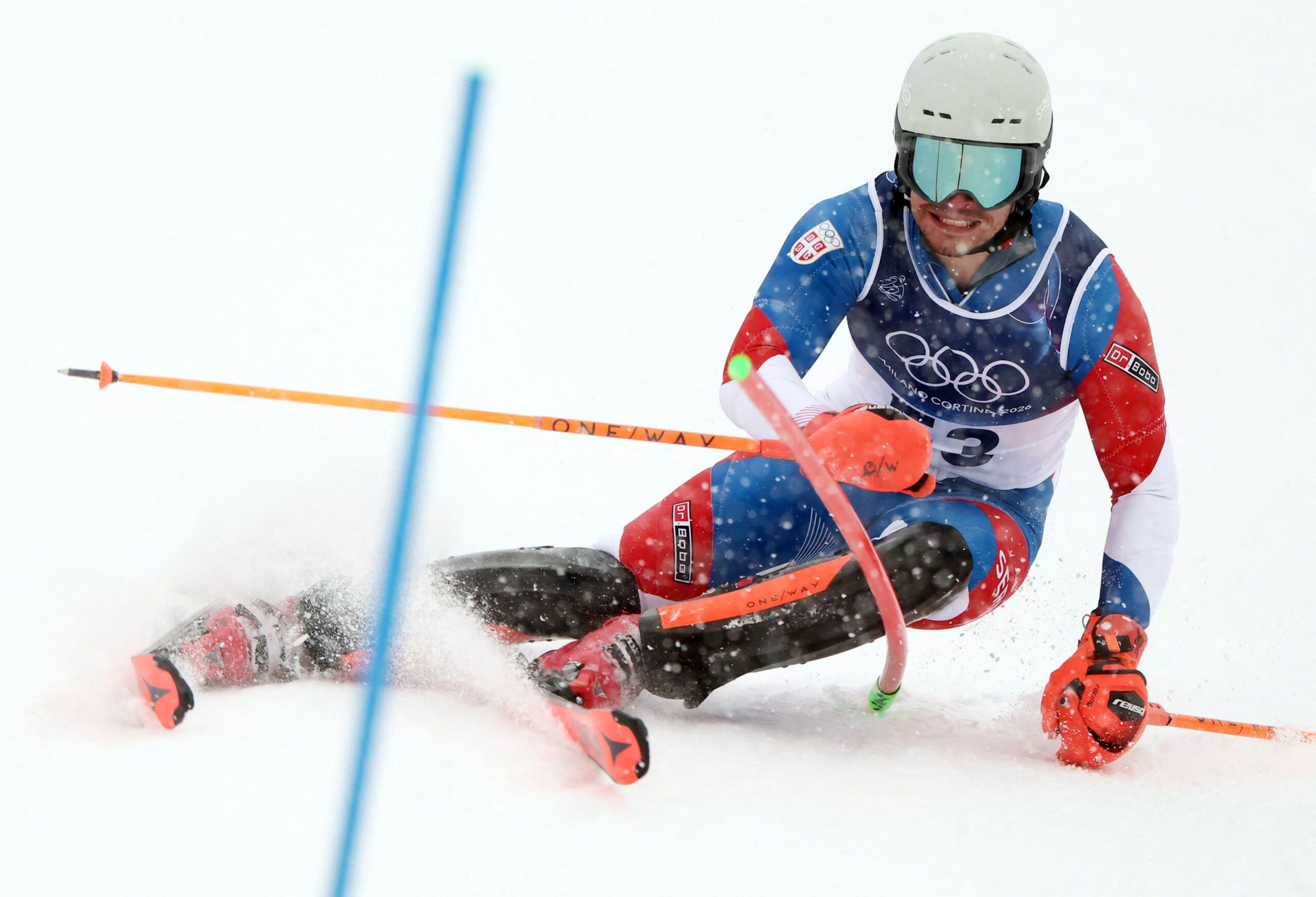 Aleksa Tomović iz Srbije nije zavr&scaron;io prvu trku u slalomu na Zimskim olimpijskim igrama