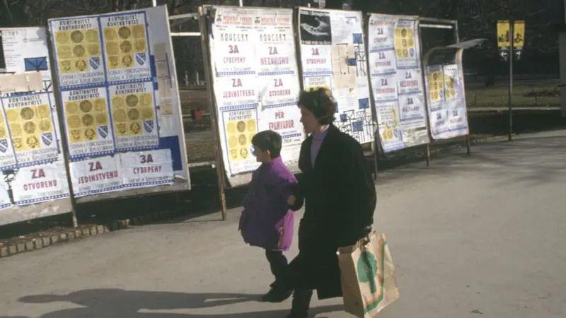 Propagandni plakati u Sarajevu, na dan referenduma